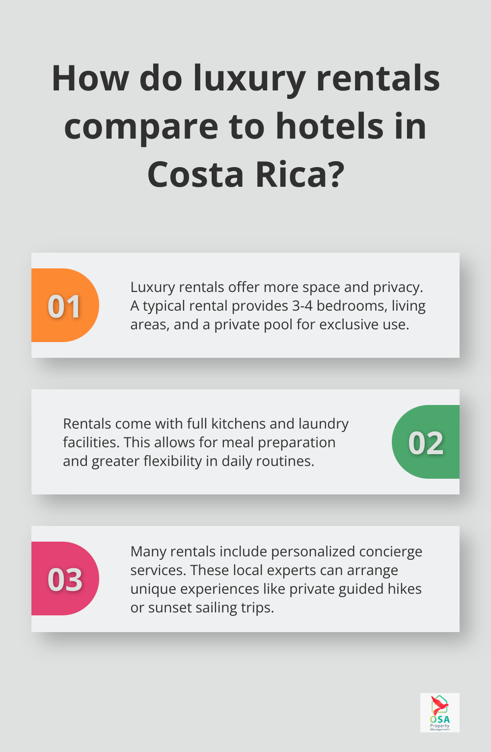 Fact - How do luxury rentals compare to hotels in Costa Rica?