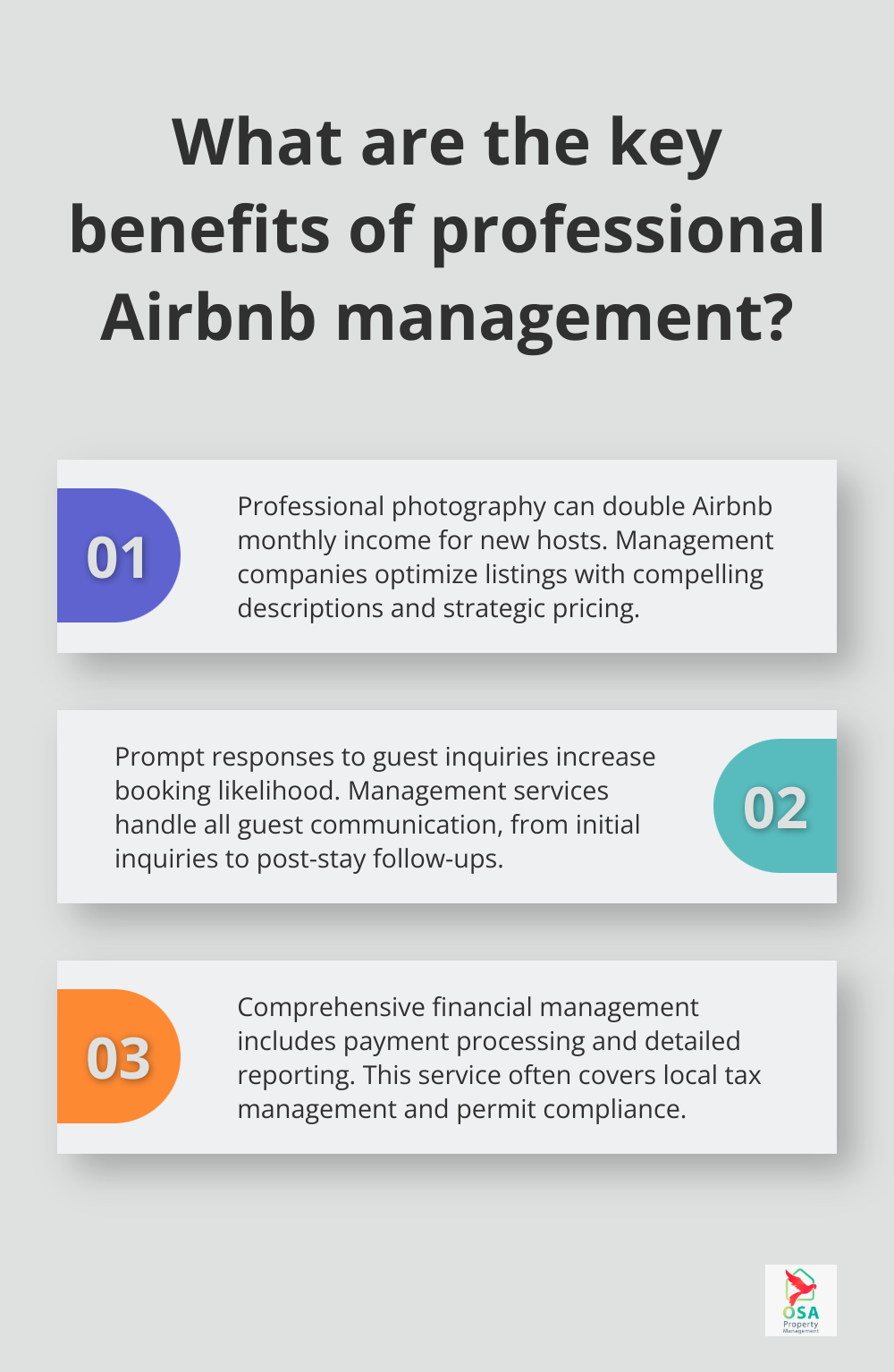 Infographic: What are the key benefits of professional Airbnb management?