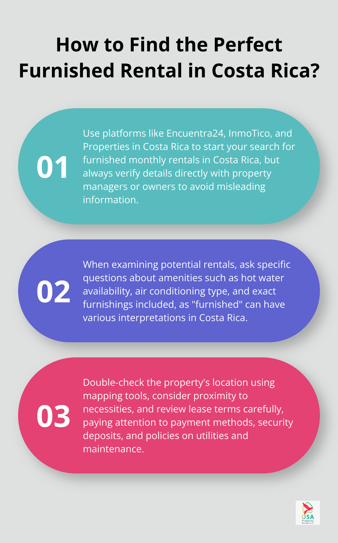 Infographic: How to Find the Perfect Furnished Rental in Costa Rica? - costa rica monthly rentals furnished