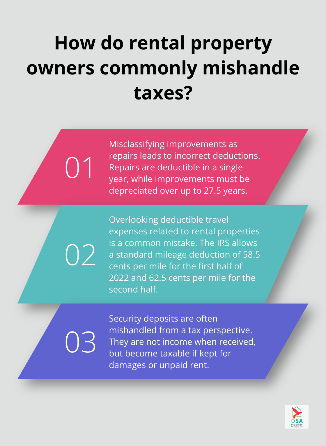 Infographic: How do rental property owners commonly mishandle taxes? - tax benefits of rental property