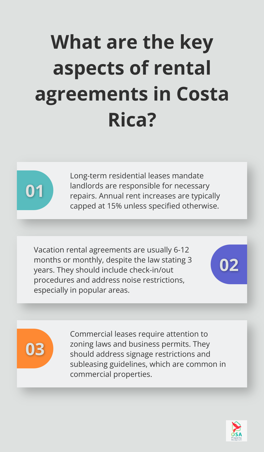 Infographic: What are the key aspects of rental agreements in Costa Rica?