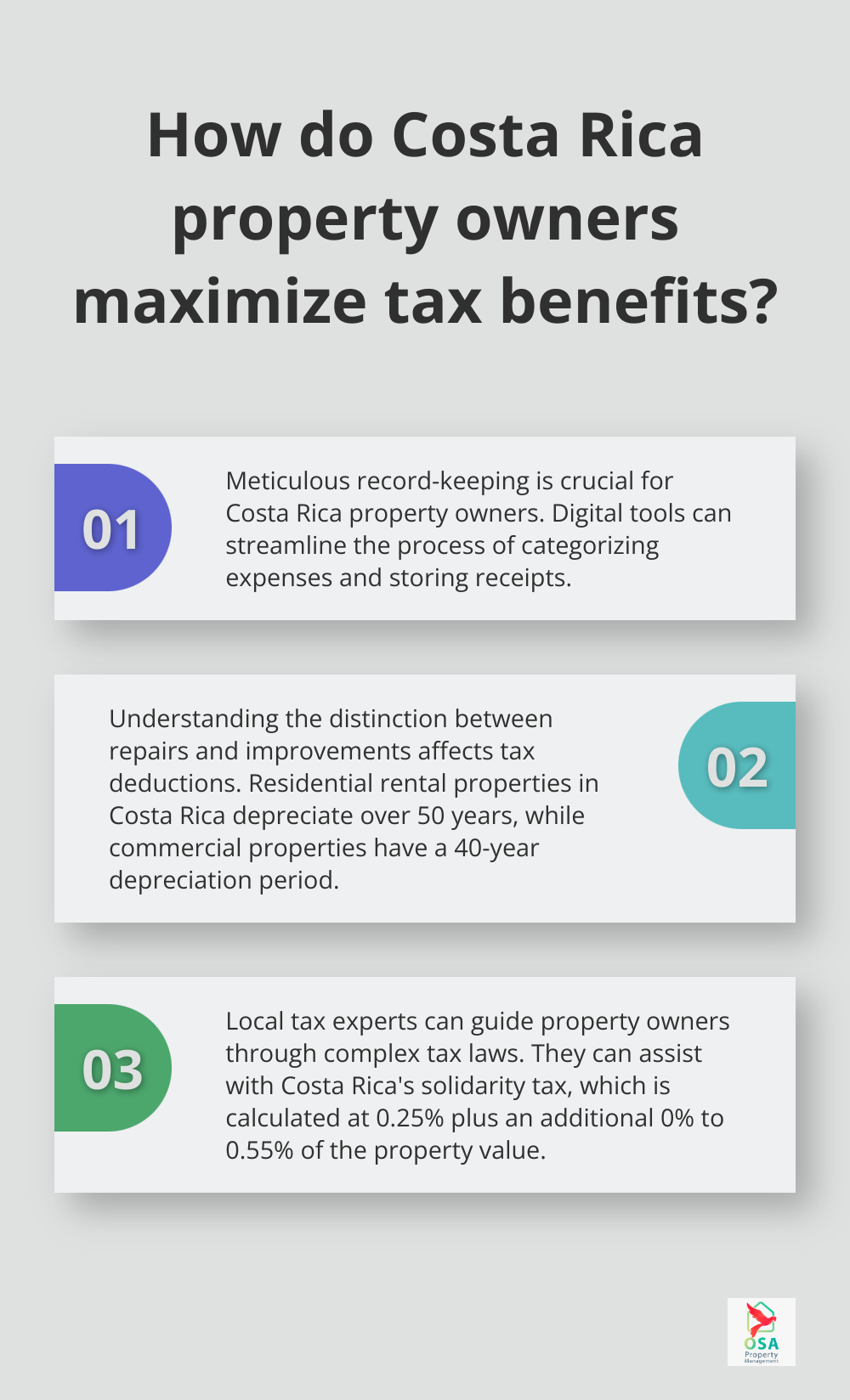 Infographic: How do Costa Rica property owners maximize tax benefits?