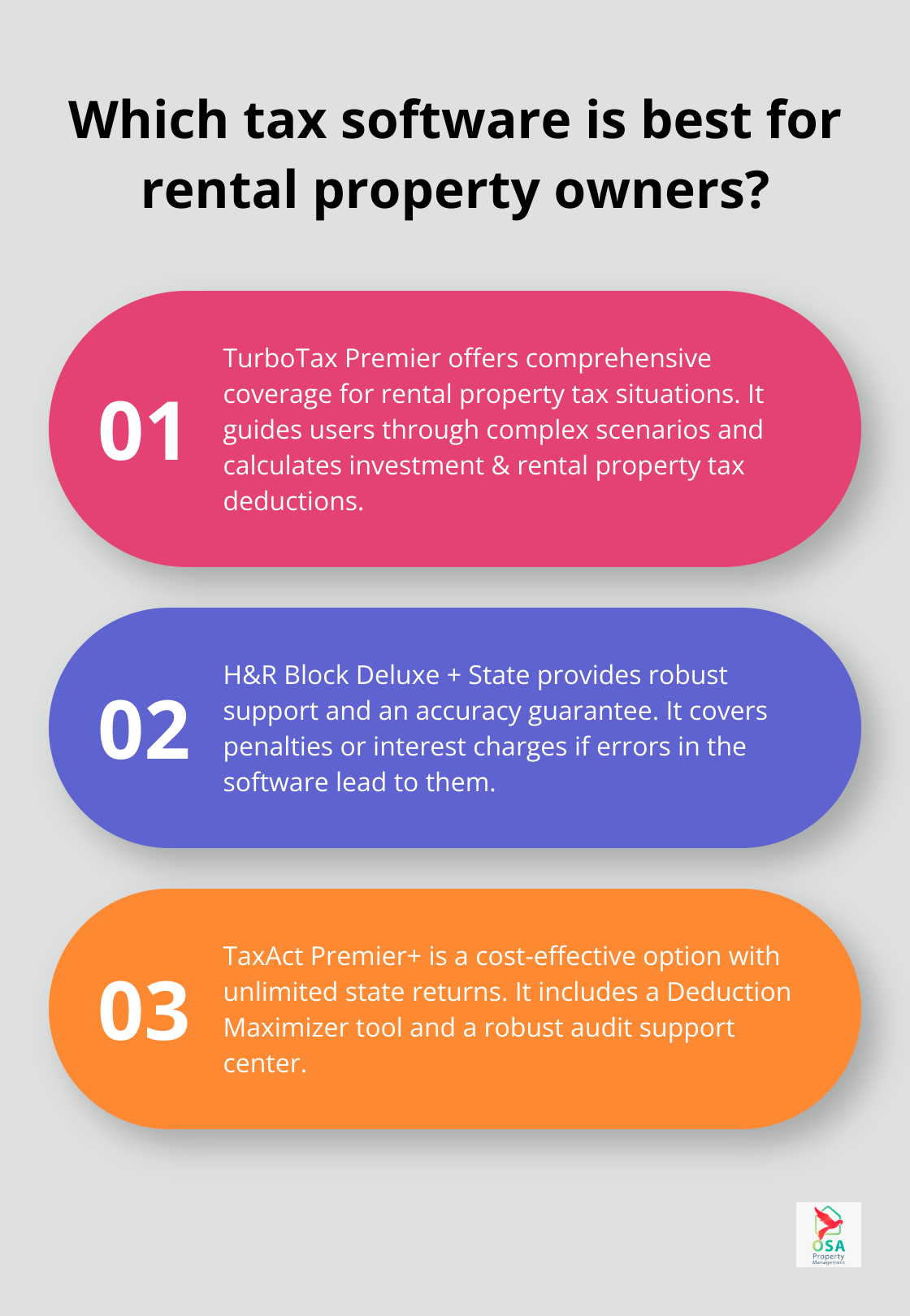 Infographic: Which tax software is best for rental property owners?