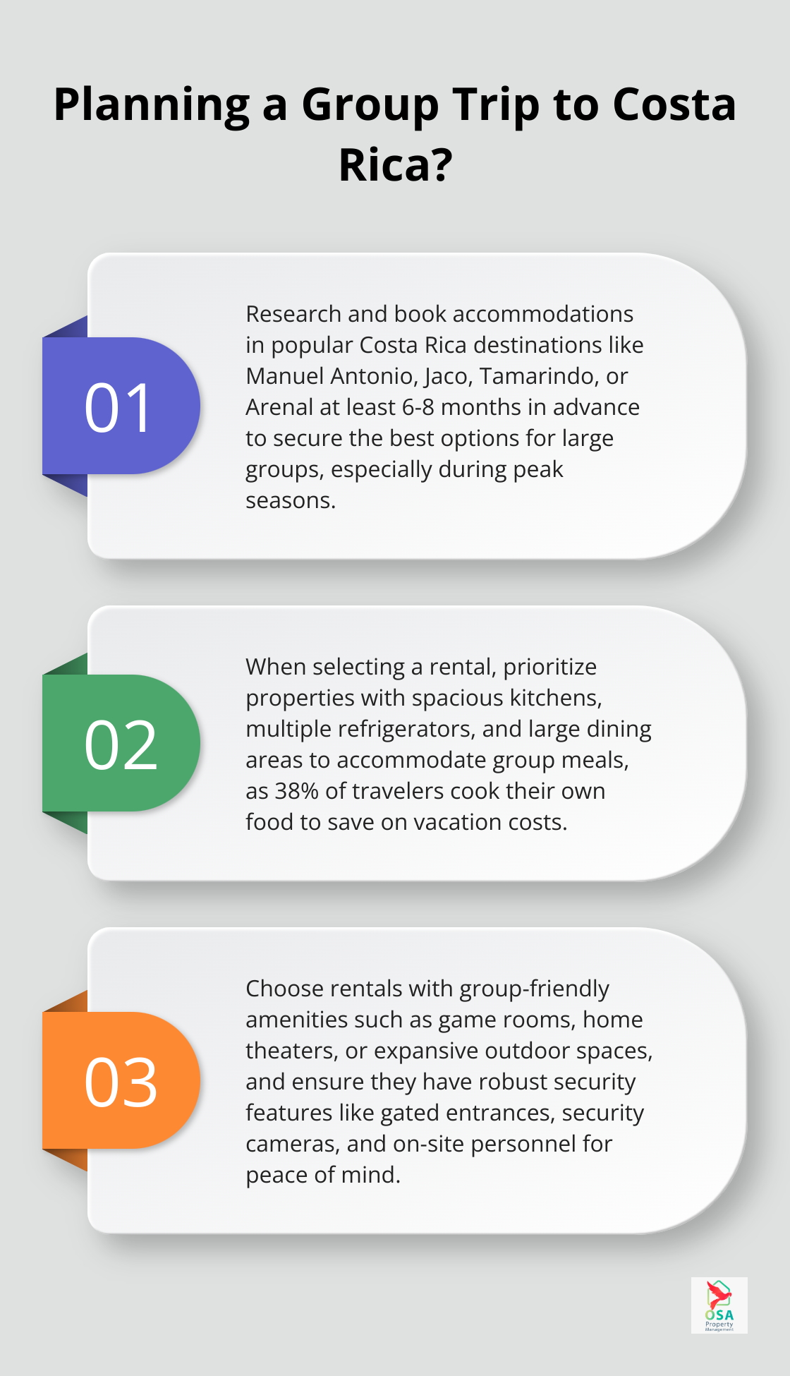 Infographic: Planning a Group Trip to Costa Rica? - costa rica vacation rentals for large groups