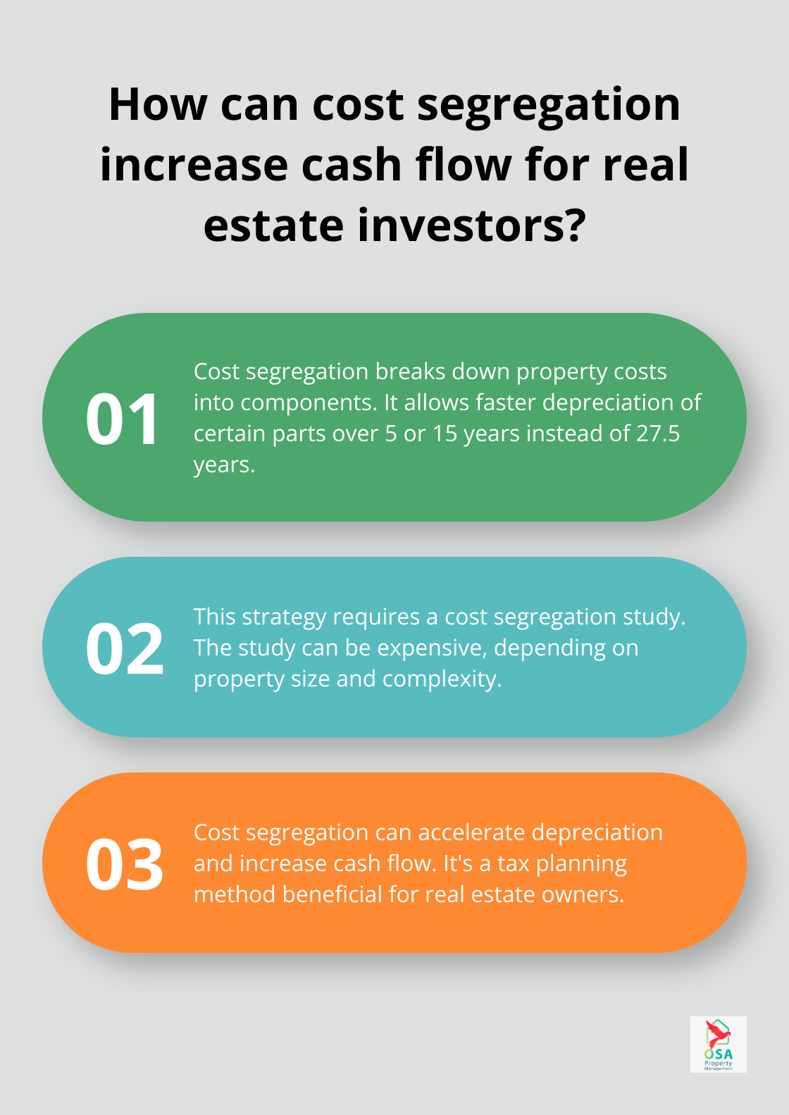 Infographic: How can cost segregation increase cash flow for real estate investors? - rental property tax deductions