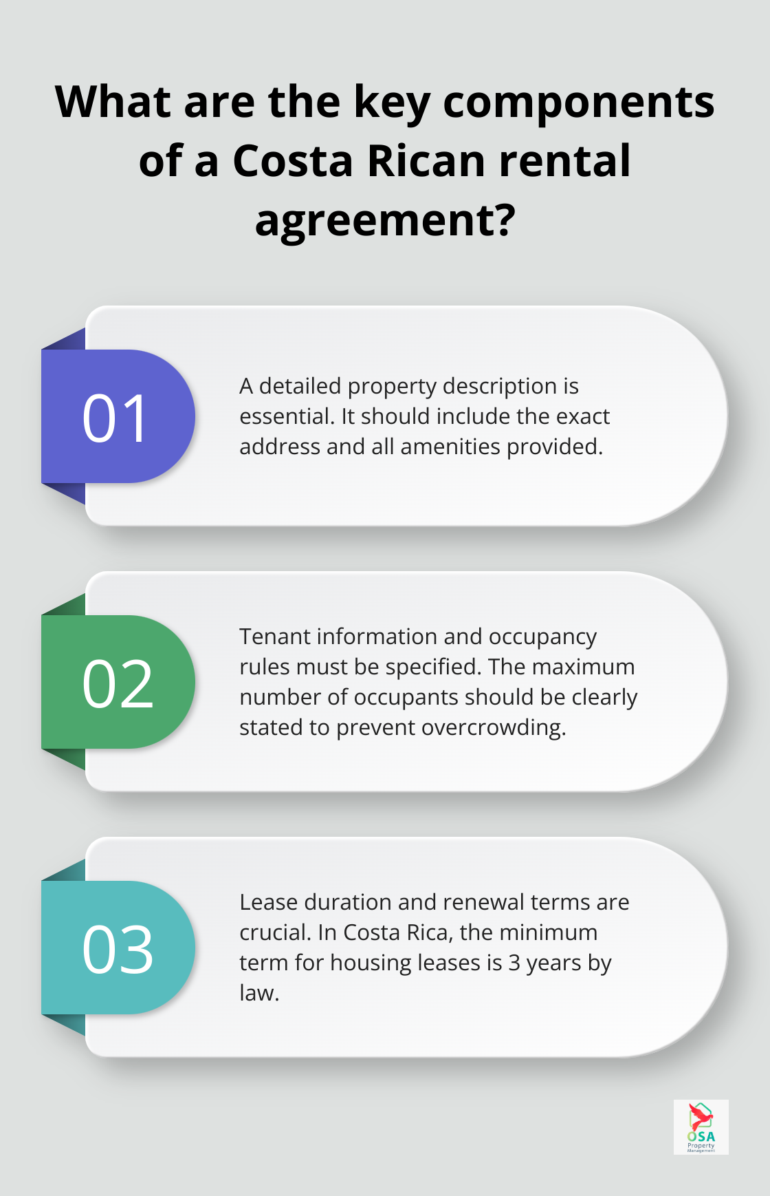 Infographic: What are the key components of a Costa Rican rental agreement?