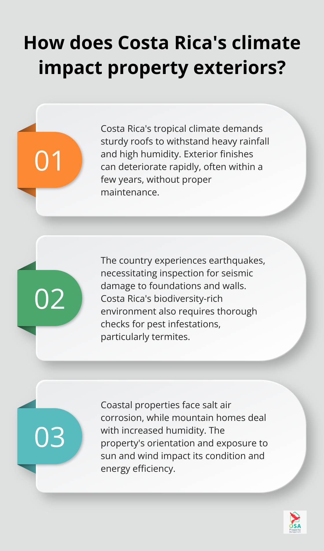 Infographic: How does Costa Rica's climate impact property exteriors?