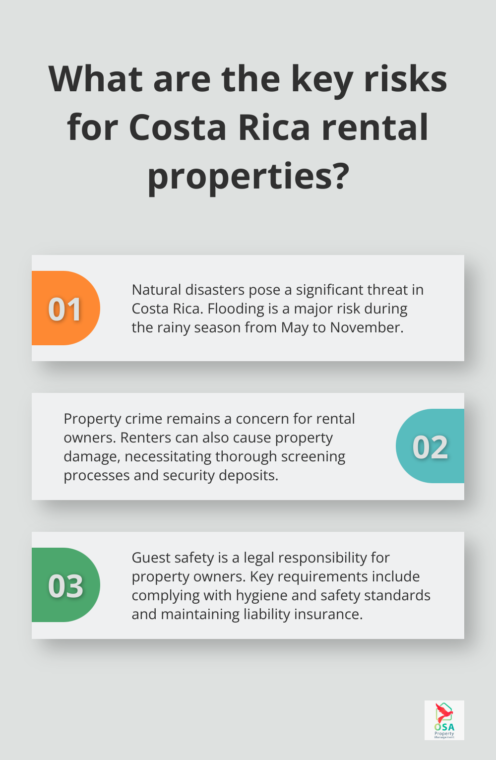 Infographic: What are the key risks for Costa Rica rental properties?