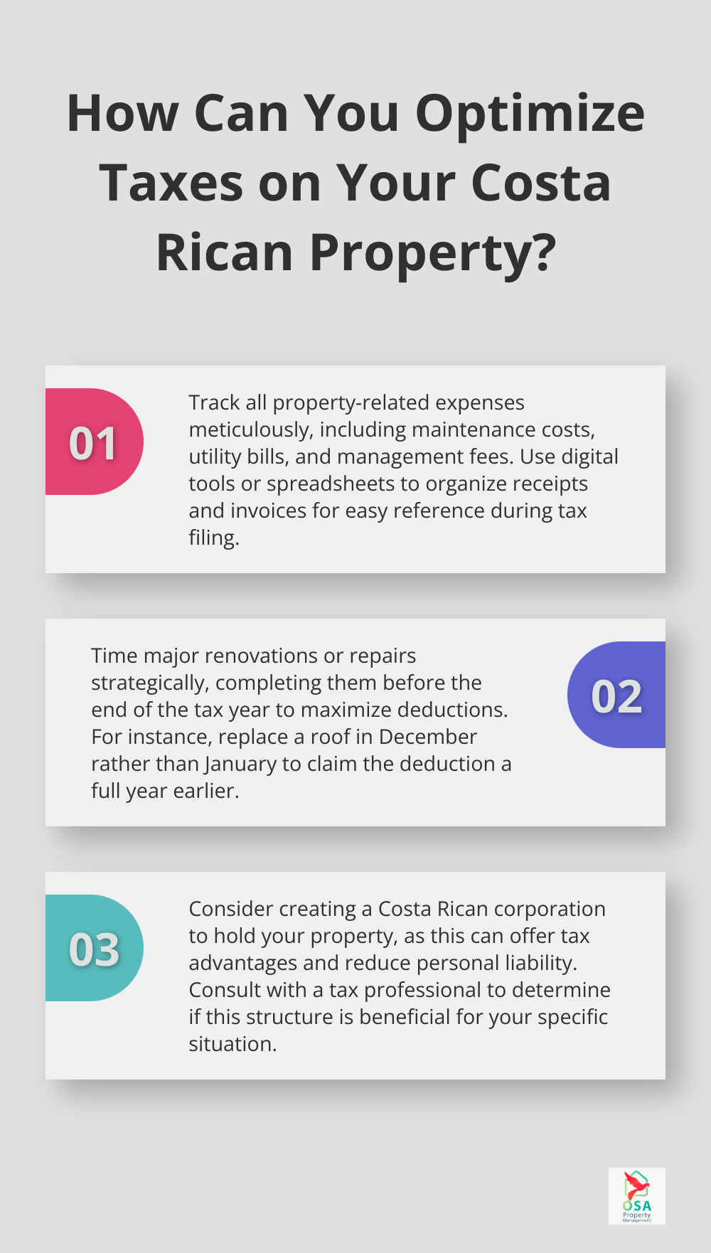 Infographic: How Can You Optimize Taxes on Your Costa Rican Property? - Tax savings