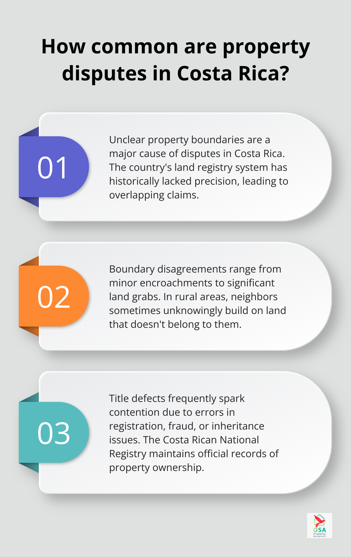 Infographic: How common are property disputes in Costa Rica? - Costa Rica property disputes