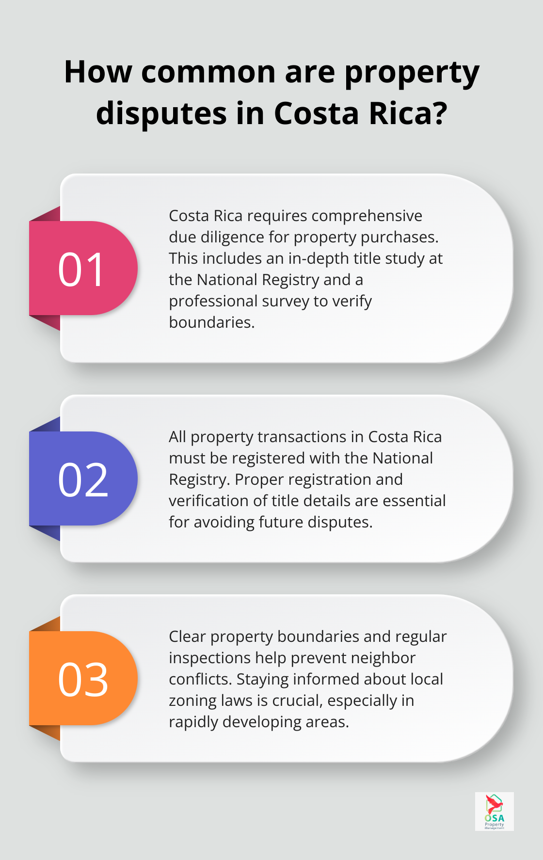 Infographic: How common are property disputes in Costa Rica? - Costa Rica property disputes