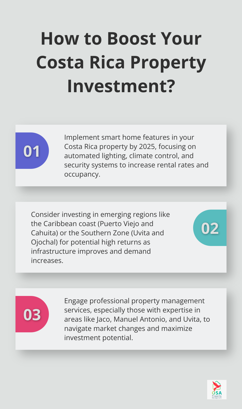 Infographic: How to Boost Your Costa Rica Property Investment? - Costa Rica real estate trends