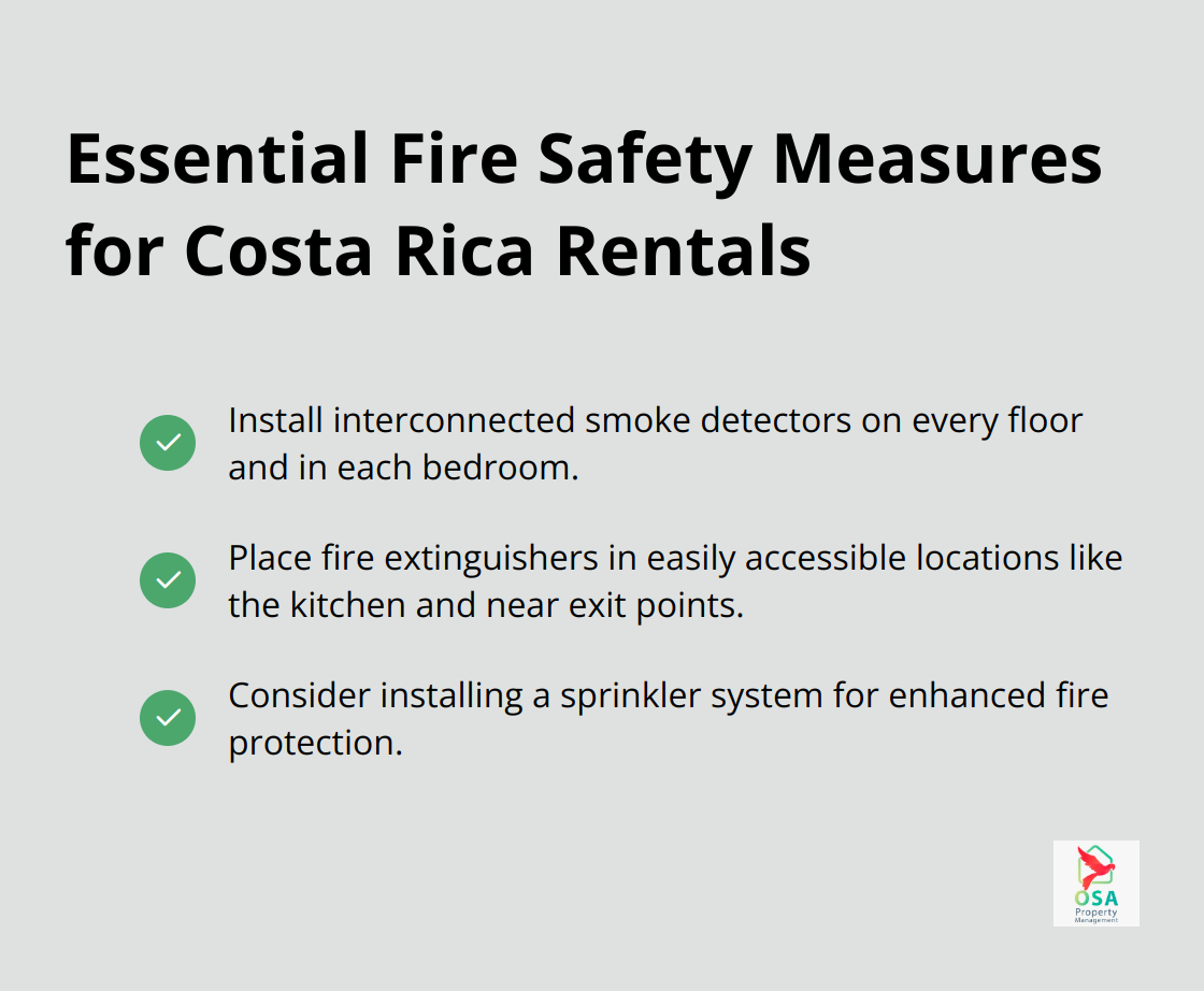 Checklist of fire safety measures recommended by the Costa Rican Fire Department - Property insurance