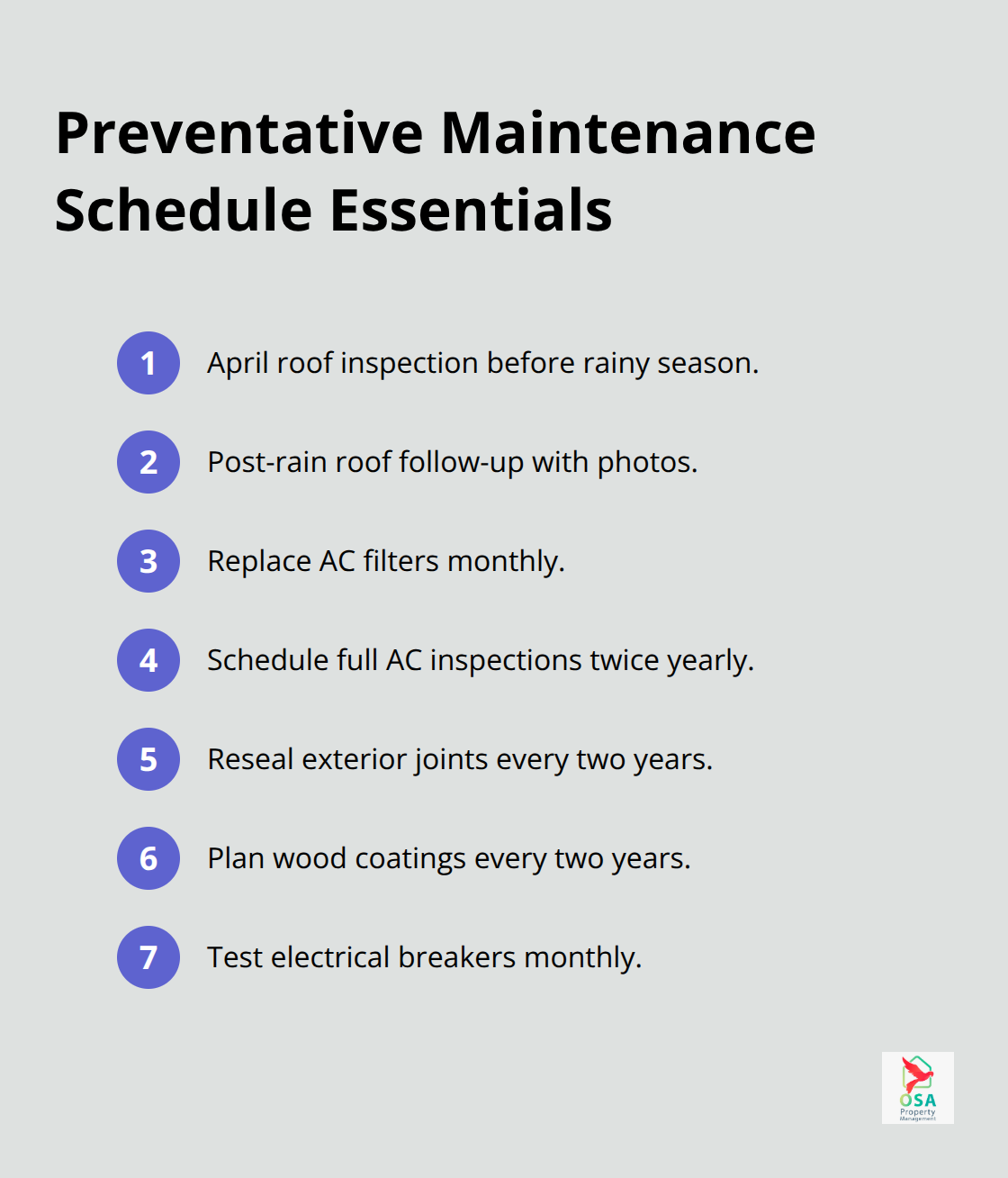 Compact checklist of key maintenance cadences for Costa Rica homes. - Common maintenance mistakes CR