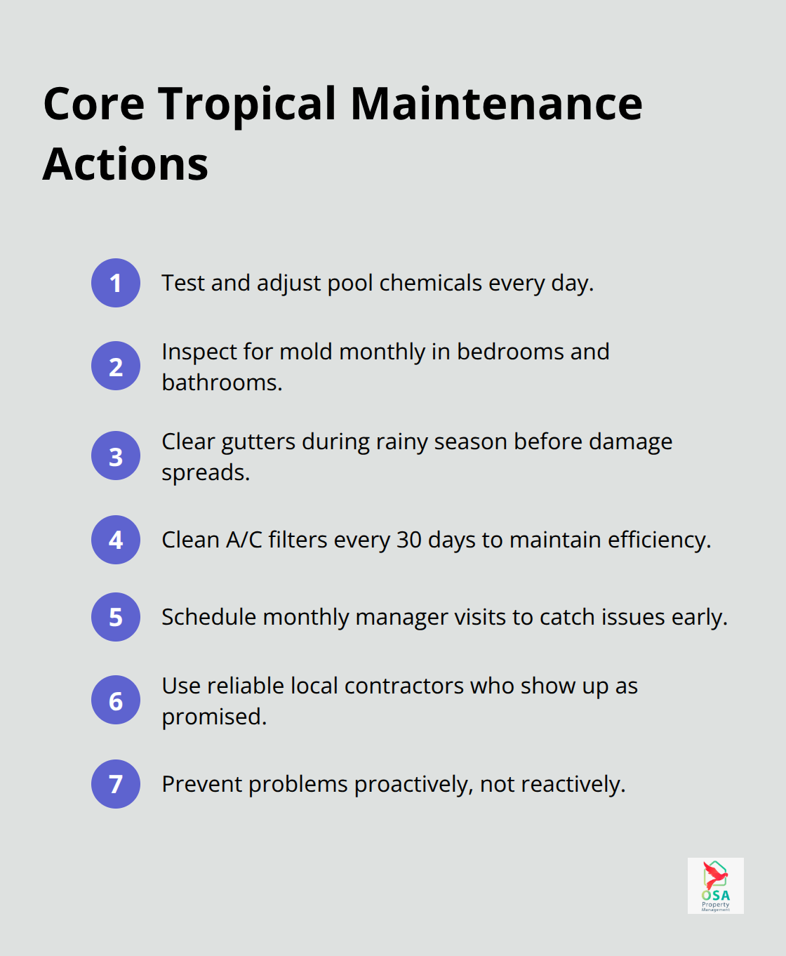 Key maintenance tasks required in Ojochal’s climate - ojochal property oversight
