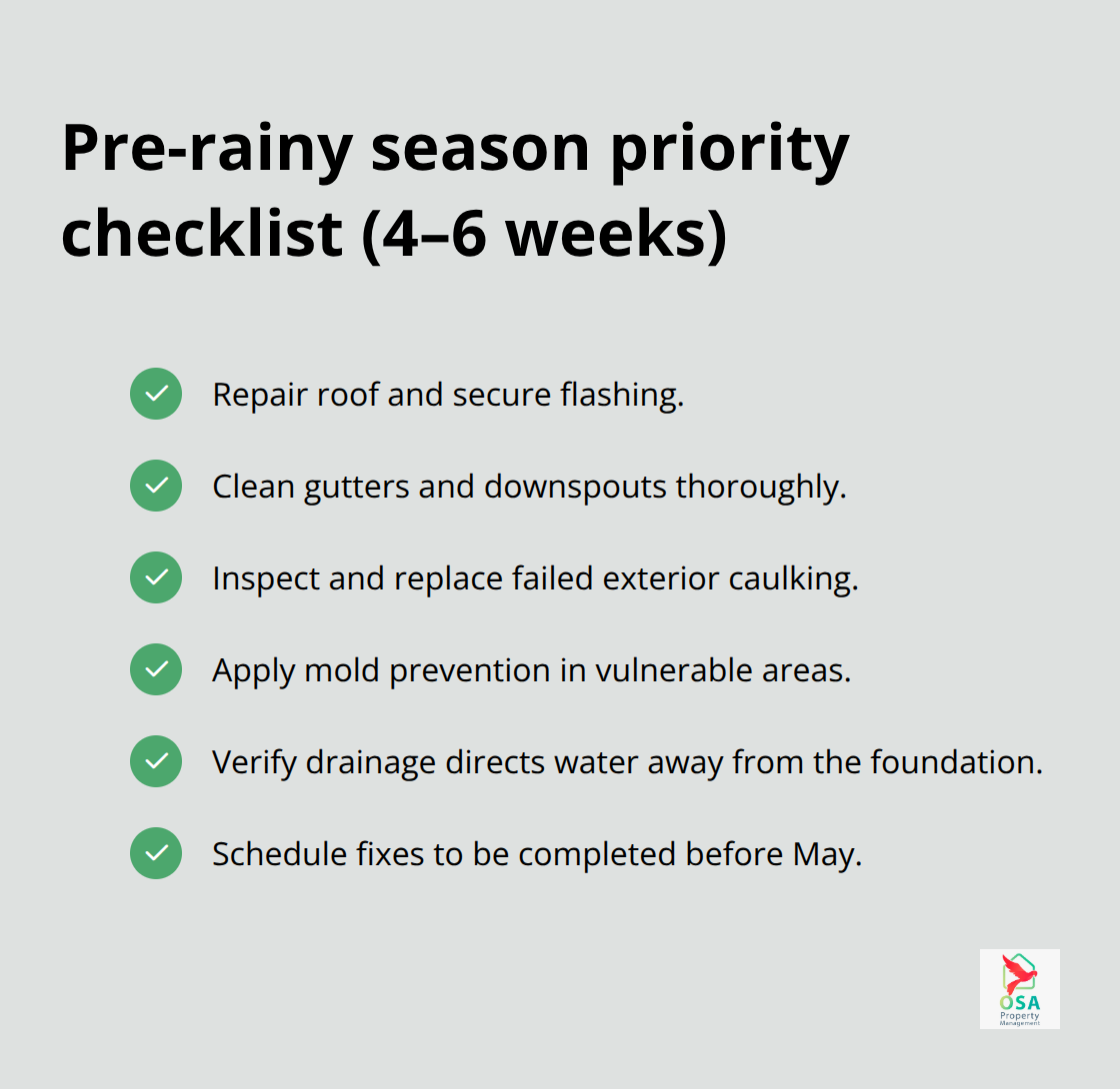 Checklist of priority tasks to complete before the rainy season in Manuel Antonio - Manuel Antonio maintenance plan