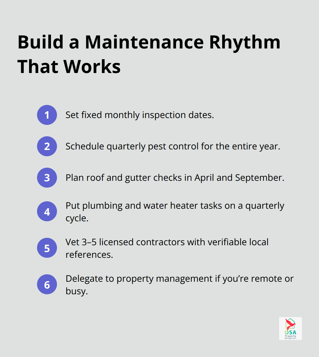 Compact checklist of actions to schedule monthly, quarterly, and seasonal maintenance for Costa Rican homes. - Home maintenance Costa Rica