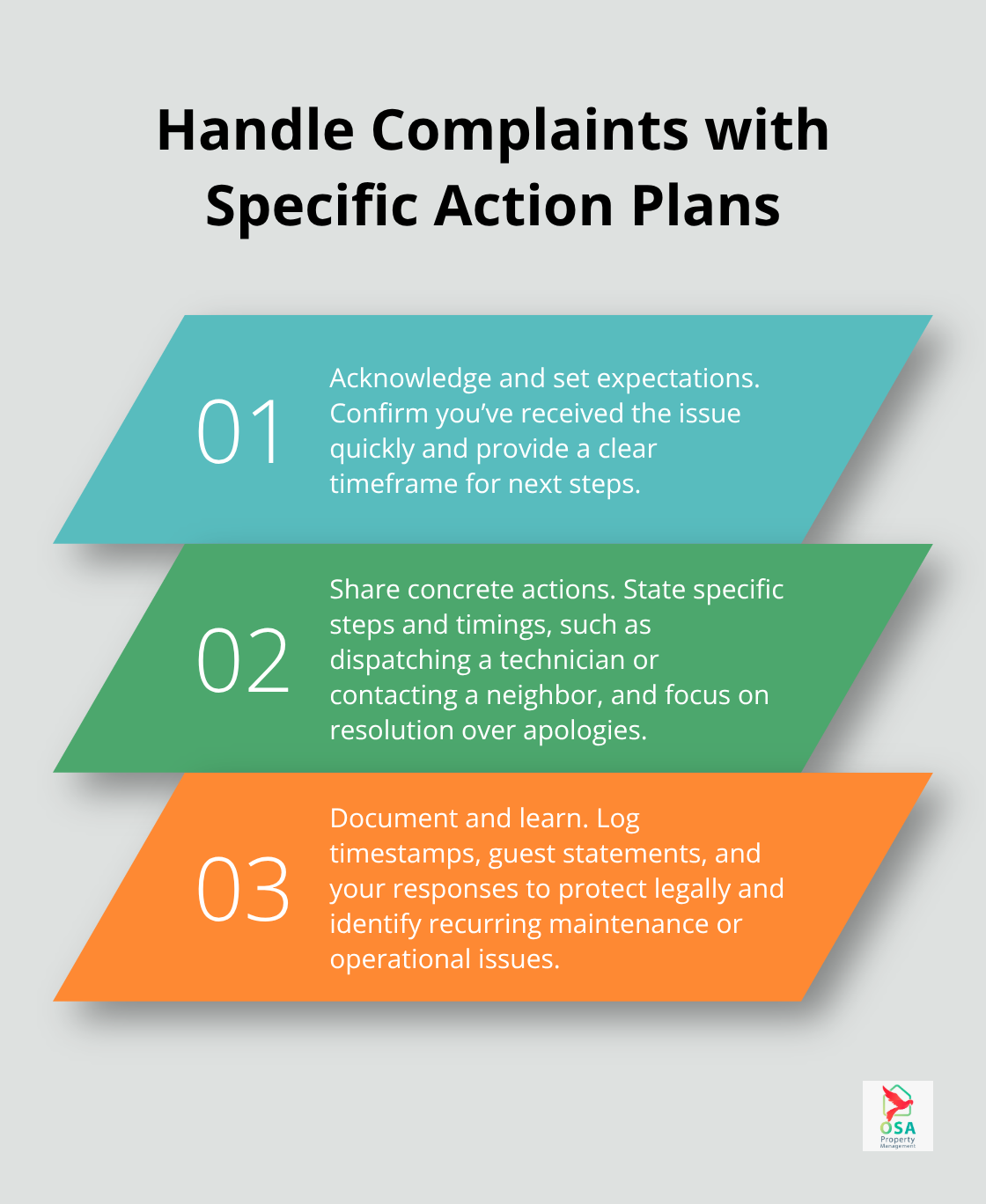 Three-step approach to resolving renter complaints quickly and professionally - Renter communications Costa Rica